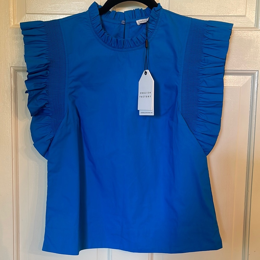 English factory XS Royal blue top